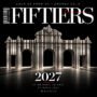 Cartel de la Gala de los Premios FIFTIERS 2027 en Madrid, el 27 de abril, con la Puerta de Alcalá formada por láminas metálicas de un código de barras.